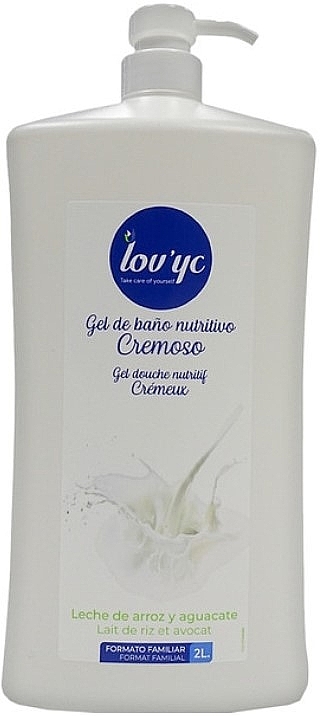 Гель для душа "Рисовое молоко и авокадо" - Lovyc Creamy Rice Milk and Avocado Shower Gel — фото N1