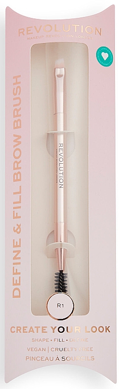 Пензель для макіяжу - Makeup Revolution Define & Fill Brow Create Brush R1 — фото N2