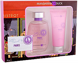 Духи, Парфюмерия, косметика Mandarina Duck Let's Travel To Paris For Women - Набор (edt/100ml + sh/gel/100ml)