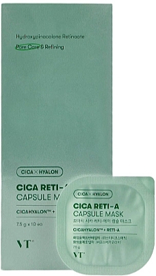 Маска для обличчя з ретинолом, у капсулах - VT Cosmetics Cica Reti-A Capsule Mask — фото N1