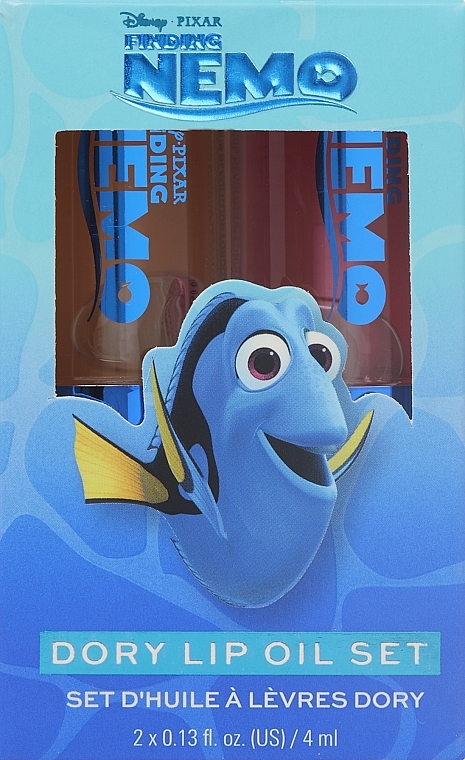 Набір олій для губ - Makeup Revolution Disney & Pixar’s Finding Nemo Dory Lip Oil Set  (lip/oil/2x4ml) — фото N1