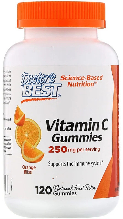 Вітамін C зі смаком апельсина, 250 мг, жувальні таблетки - Doctor's Best — фото N1
