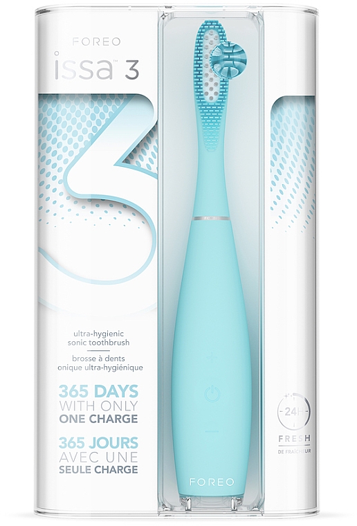 Электрическая зубная щетка - Foreo ISSA 3 Ultra-hygienic Silicone Sonic Toothbrush Mint — фото N1