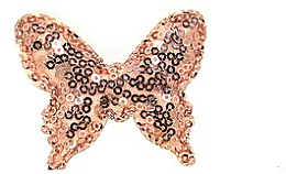 Заколка для волос "Бабочка с пайетками золотая", d-313 - Dini Hand Made — фото N2