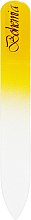 Парфумерія, косметика Пилка кришталева у чохлі зі шкіри 99-902, 90 мм, жовта - SPL