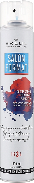 Закрепляющий спрей для волос сильной фиксации - Brelil Professional Salon Format Strong Fixing Spray — фото N1