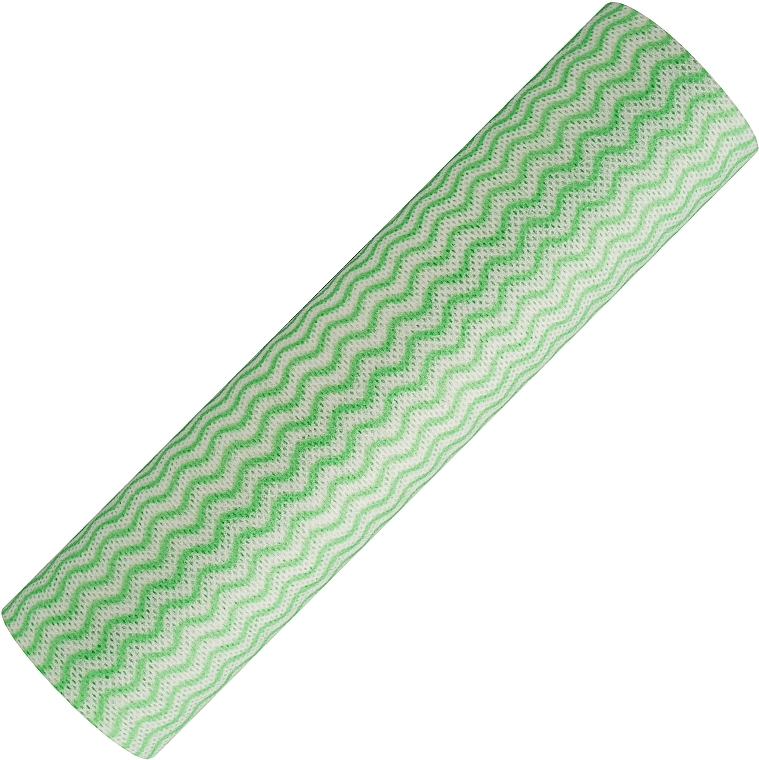 Универсальные салфетки, спанлейс, зеленая волна, 25x30 см, 30 шт. - Aquasoft Woodpulp Wipes  — фото N1