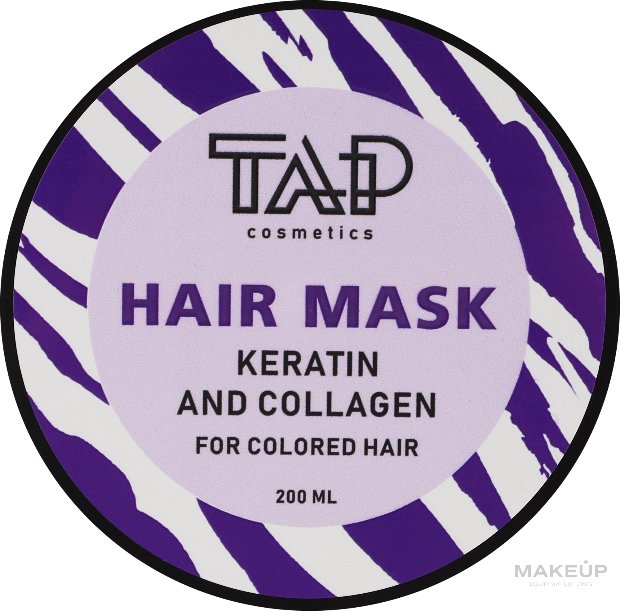 Маска для фарбованого волосся з кератином і колагеном - TAP Cosmetics Hair Mask — фото 200ml