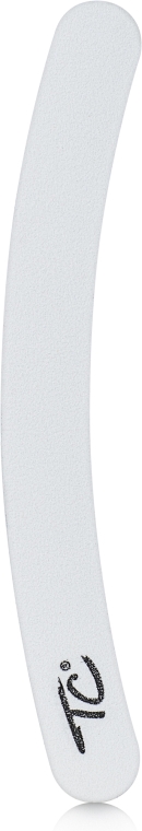 Пилочка для ногтей изогнутая двухсторонняя белая, 80/100 - Top Choice  — фото N1