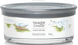 Ароматическая свеча в стакане "Clean Cotton", 5 фитилей - Yankee Candle Singnature — фото N1