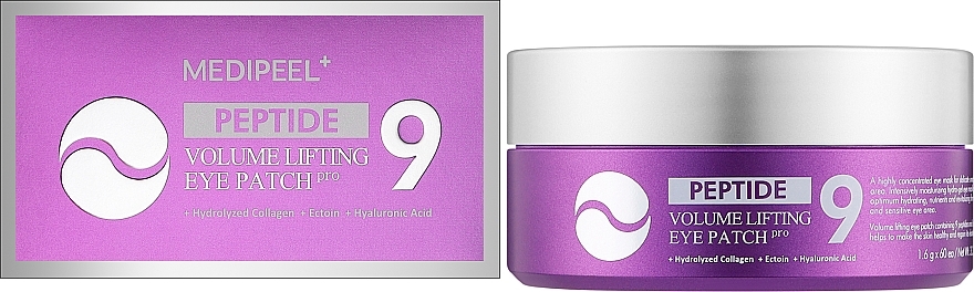 Патчі гідрогелеві з ліфтінг та anti-age ефектом - Medi-Peel Peptide 9 Volume Lifting Eye Patch Pro — фото N2