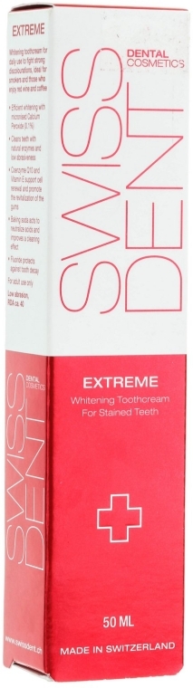 Супер-відбілююча зубна паста - SWISSDENT Extreme Whitening Toothcream for Stained Teeth — фото N3