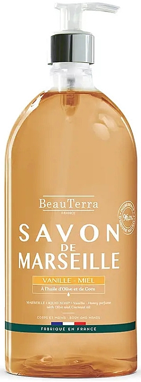 Марсельское жидкое мыло "Ваниль и мед" - BeauTerra — фото N2