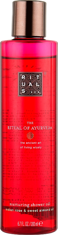 Масло для душа с ароматом индийской розы и сладкого миндаля - Rituals The Ritual of Ayurveda Nurturing Shower Oil — фото N3