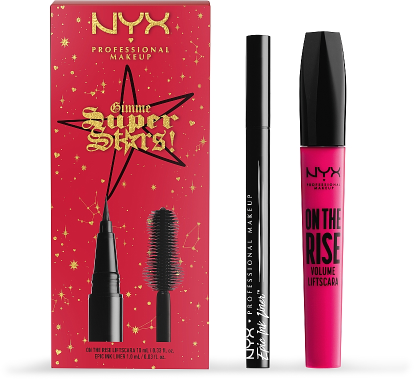 Набор для макияжа глаз - NYX Professional Makeup Gimme Superstars! (mascara/10ml + eye/liner/1ml)