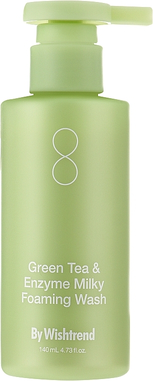 Пінка для вмивання із зеленим чаєм та ензимами - By Wishtrend Green Tea & Enzyme Milky Foaming Wash — фото N1
