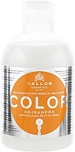 Шампунь для окрашенных и сухих волос - Kallos Cosmetics Color Shampoo With Linseed Oil  — фото N1
