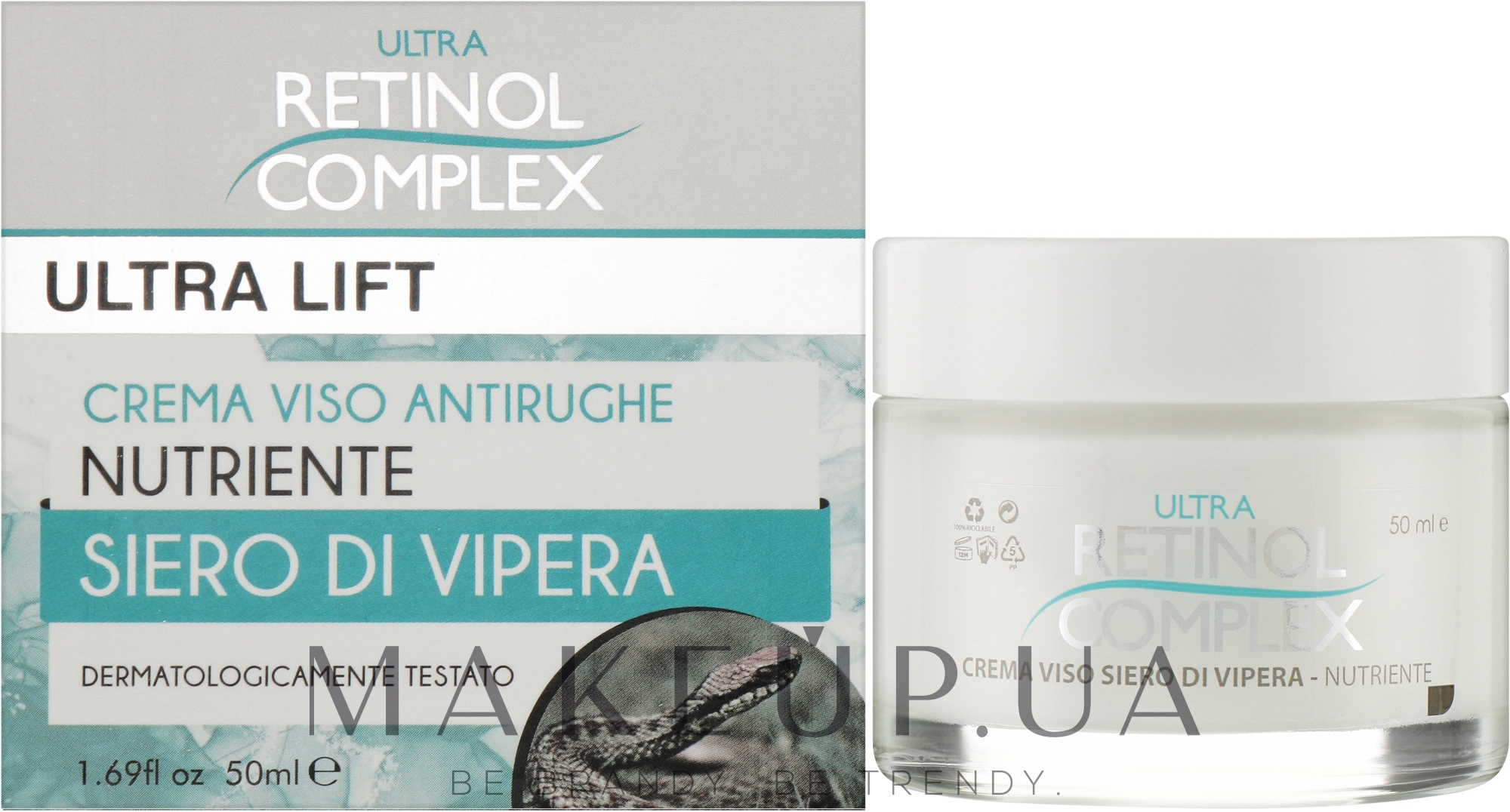 Крем для обличчя проти зморщок - Retinol Complex Ultra Lift Face Cream Viper Serum — фото 50ml