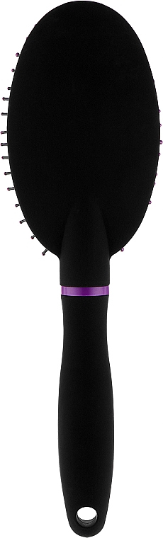 Гребінець масажний "Яскраві барви", великий, чорно-фіолетовий - Ласковая — фото N2
