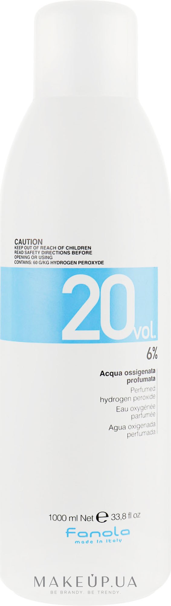 Окислитель 20 vol 6% - Fanola Perfumed Hydrogen Peroxide Hair Oxidant  — фото 1000ml