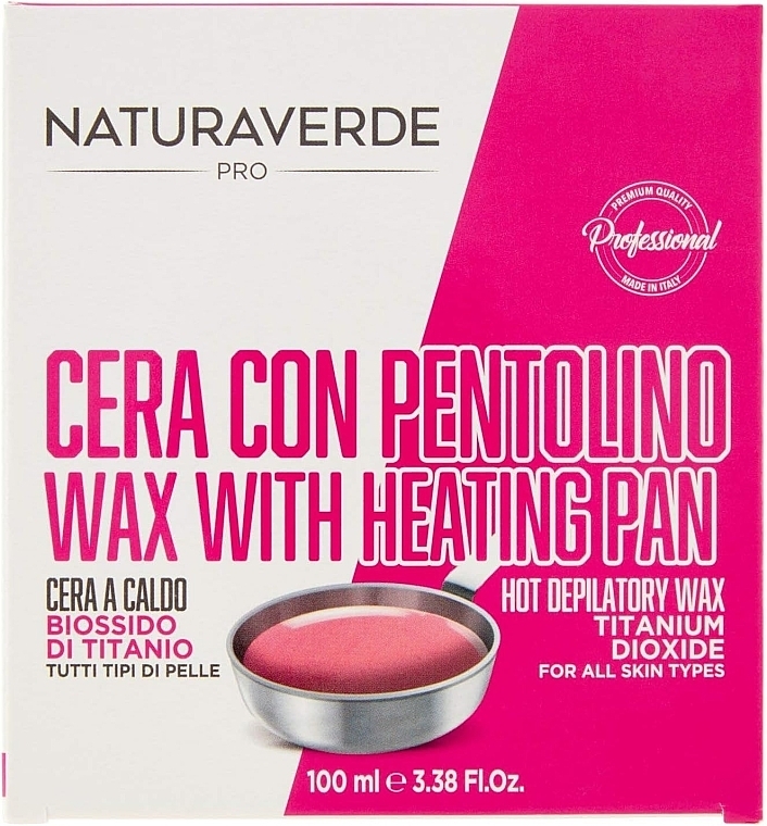 Воск с нагревательным лотком - Naturaverde Pro Wax With Heating Pan Hot Depilatory Wax Titanium — фото N1