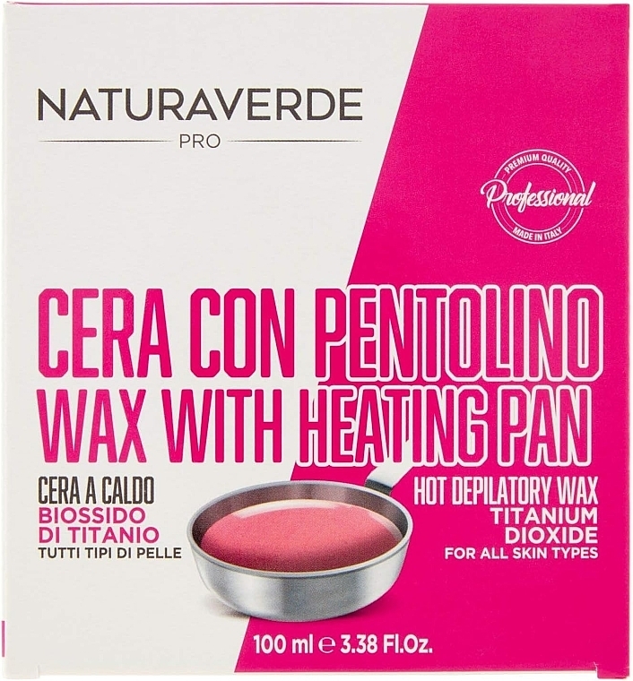 Віск для депіляції плівковий у гранулах - Naturaverde Pro Wax With Heating Pan Hot Depilatory Wax Titanium — фото N1