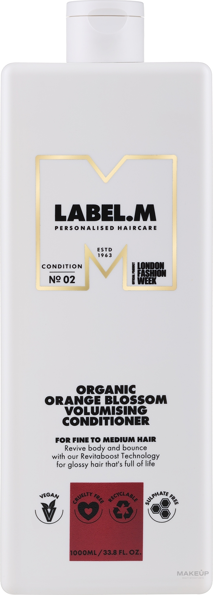 Кондиціонер для об'єму волосся - Label.m Professional Organic Orange Blossom Volumising Conditioner — фото 1000ml