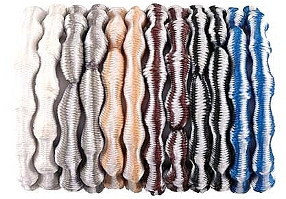 Набор разноцветных резинок для волос, 22258, 12 шт - Top Choice Hair Bands — фото N1