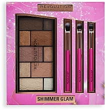 Духи, Парфюмерия, косметика Набор, 4 продукта - Makeup Revolution Shimmer Glam Eye Set