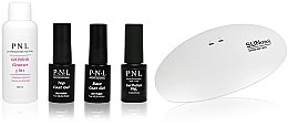 Парфумерія, косметика Стартовий набір, 5 одиниць - PNL Professional Nail Line (nail/7ml + base/gel/7ml + top/gel/7ml + polish/gel/60ml+ lamp)