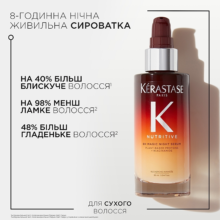 УЦІНКА 8-годинна нічна живильна сироватка для сухого волосся - Kerastase Nutritive 8H Magic Night Serum * — фото N4