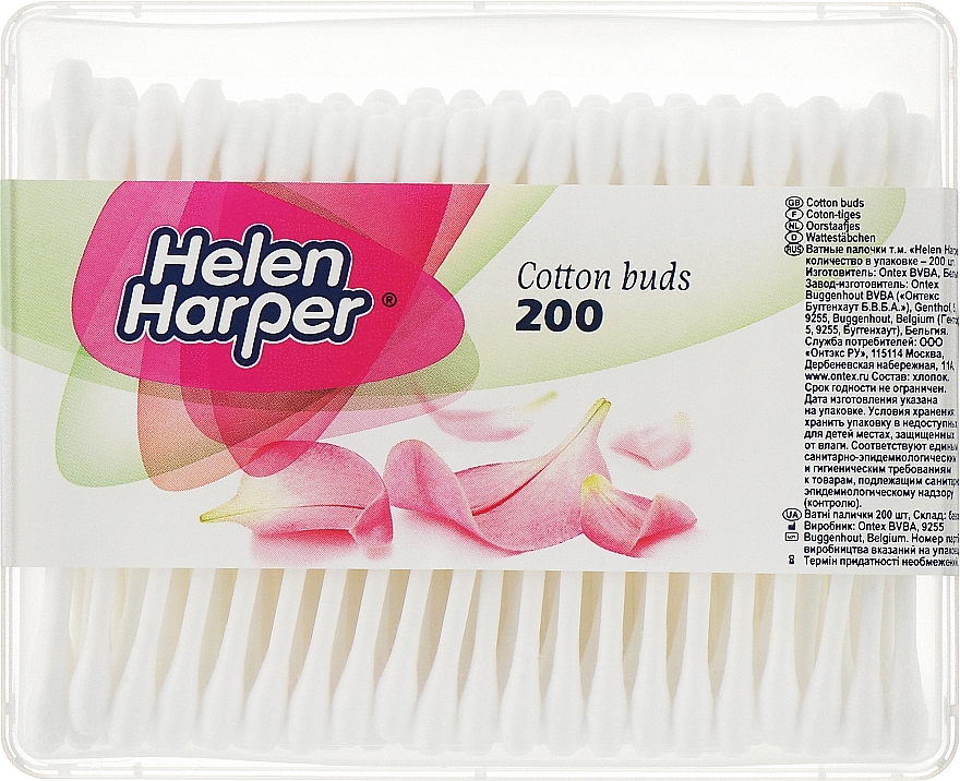 Ватные палочки Cotton Buds, 200 шт - Helen Harper