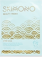 Біоцелюлозна маска для обличчя після засмаги для відновлення та захисту сухої шкіри - Skimono After Sun + — фото N1