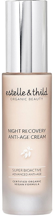 Нічний крем для обличчя - Estelle & Thild Super Bioactive Night Recovery Anti Age Cream — фото N1