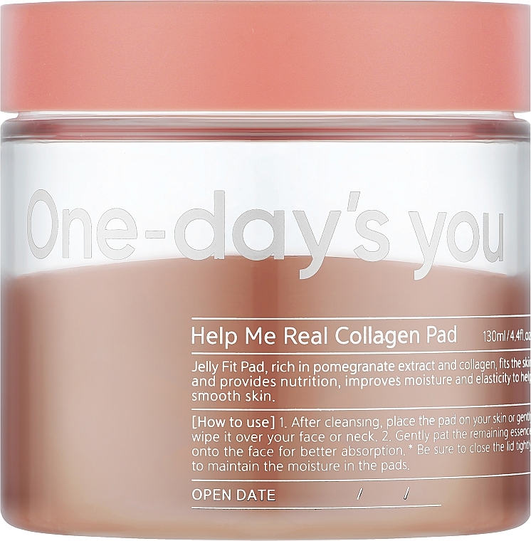 Тонер-диски для обличчя з колагеном - One-Days You Help Me Real Collagen Pad — фото N1