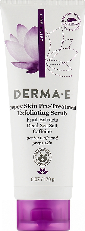 Отшелушивающий скраб для восстановления тургора кожи - Derma E Crepey Skin Pre-Treatment Exfoliating Scrub — фото N1