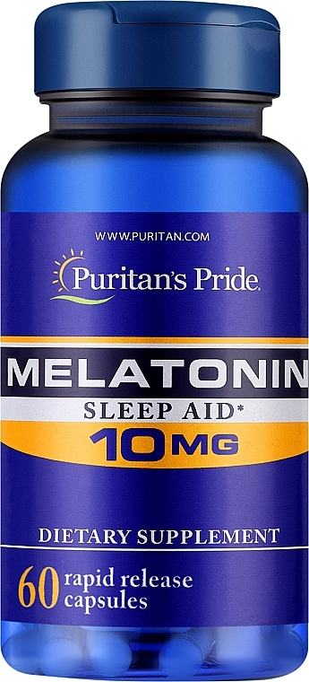 Дієтична добавка "Мелатонін", 10 мг - Puritan's Pride Melatonin — фото N1