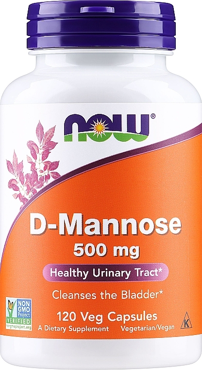 Натуральная добавка, 120 капсул - Now Foods D-Mannose — фото N1