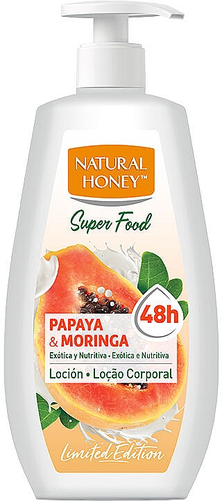 Лосьйон для тіла "Папая та моринга" - Natural Honey Super Food Papaya & Moringa Body Lotion — фото N1
