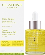 Масло для обличчя для сухої шкіри - Clarins Santal Face Oil Treatment — фото N2