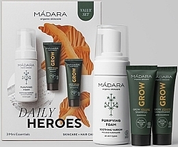 Набір - Madara Cosmetics Daily Heroes (f/foam/100ml + shm/75ml + cond/75ml) — фото N1