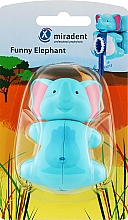 Детский гигиенический футляр для зубной щетки, слоник - Miradent Funny Animals Holder For The Brush Elephant — фото N1
