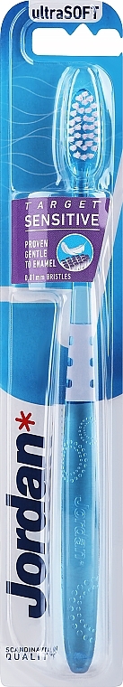 Зубная щетка для чувствительных зубов и десен, ультрамягкая, голубая - Jordan Target Sensitive — фото N2