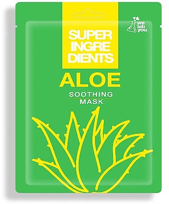 Тканевая маска для лица с алоэ вера - We Lab You Super Ingredients Aloe Soothing Mask — фото N1