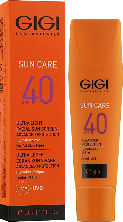 Увлажняющая лёгкая эмульсия для лица SPF-40 - Gigi Sun Care Ultra Light Facial Sun Screen SPF-40 — фото N5