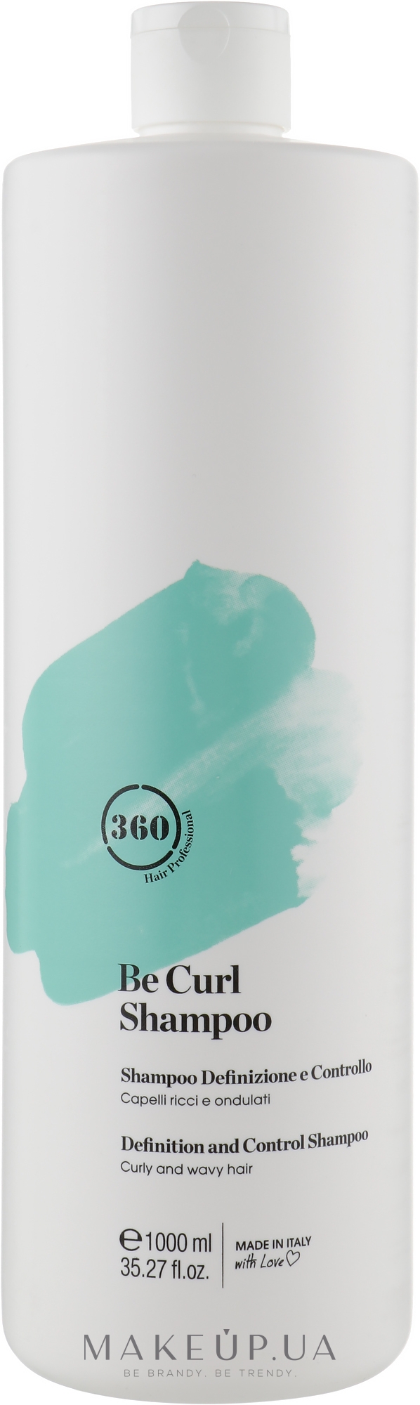 Дисциплинирующий шампунь для кудрявых и волнистых волос - 360 Be Curl Shampoo — фото 1000ml