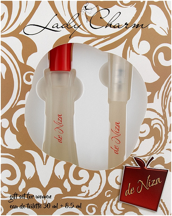 Aroma Parfume Lady Charm De Niza - Набор (edt/30ml + edt/mini/8,5ml) — фото N1