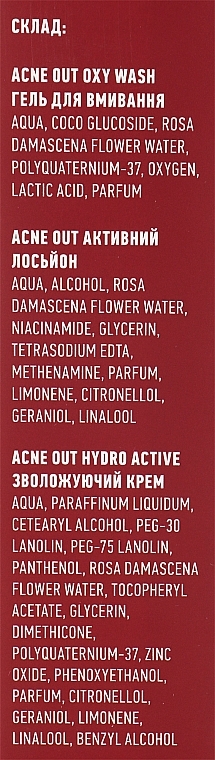 УЦІНКА Набір "Три кроки проти прищів. Це працює" - Biotrade Acne Out (gel/50ml + lotion/60ml + cr/60ml) * — фото N3