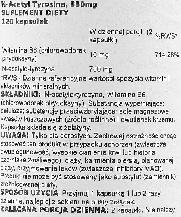 Ацетил тирозин - Jarrow Formulas N-Acetyl Tyrosine, 350 mg  — фото N2