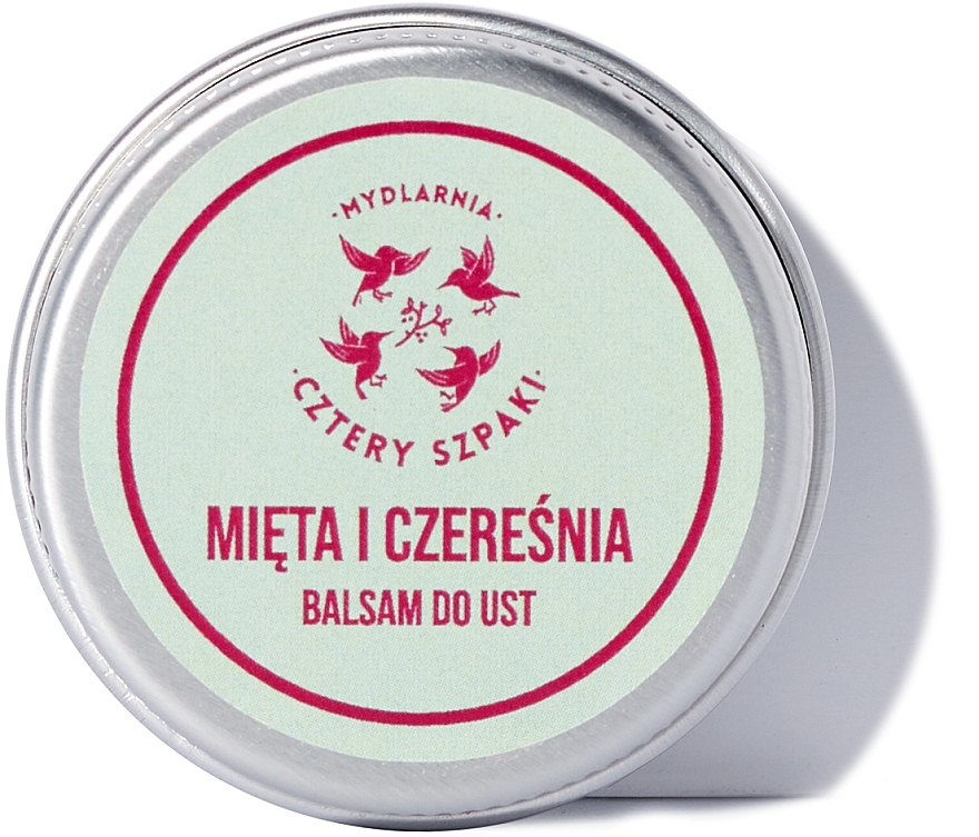 Бальзам для губ "Мята и вишня" - Cztery Szpaki Lip Balm — фото N1